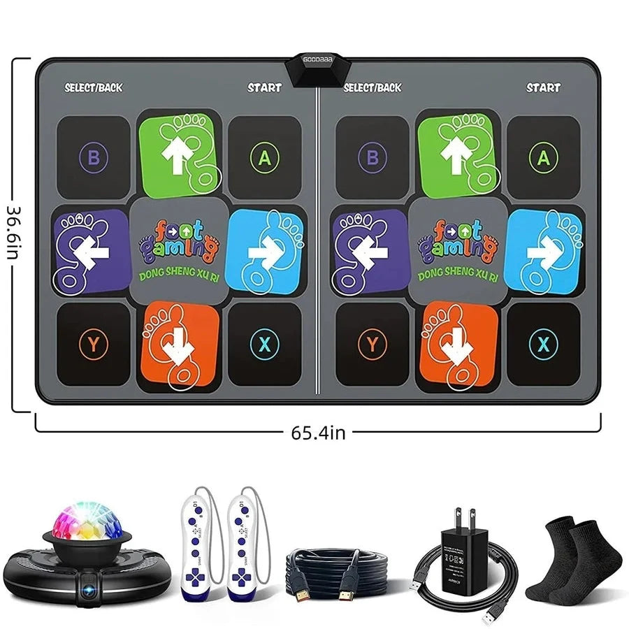 Kids Dance Mat Interactive Motion-Sensing Dual-Player
