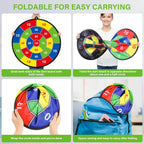 Kids Dartboard Double-Sided 74 cm Velcro Set