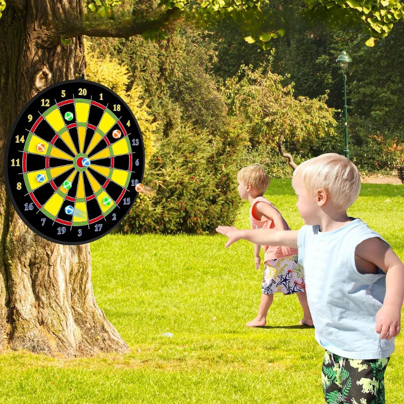 Kids Dartboard Double-Sided Soft Velcro Balls