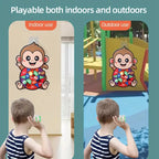 Kids Dartboard Game Monkey Design Sticky Balls & Foam Axes