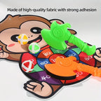 Kids Dartboard Game Monkey Design Sticky Balls & Foam Axes