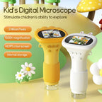 Kids Digital Microscope 1000X Built-In LCD USB Rechargeable