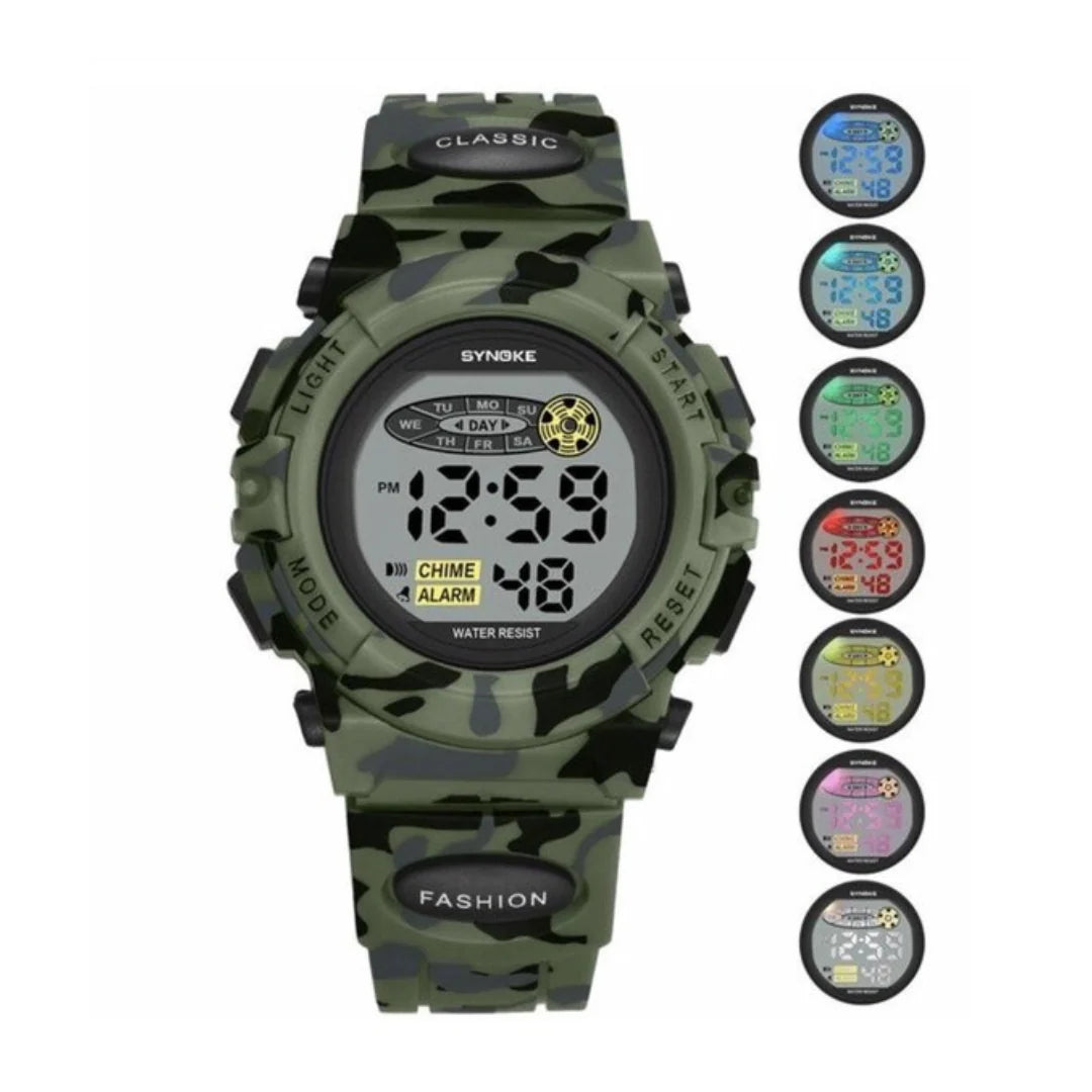 Kids Digital Watch Water-Resistant & Shock-Resistant Backlight