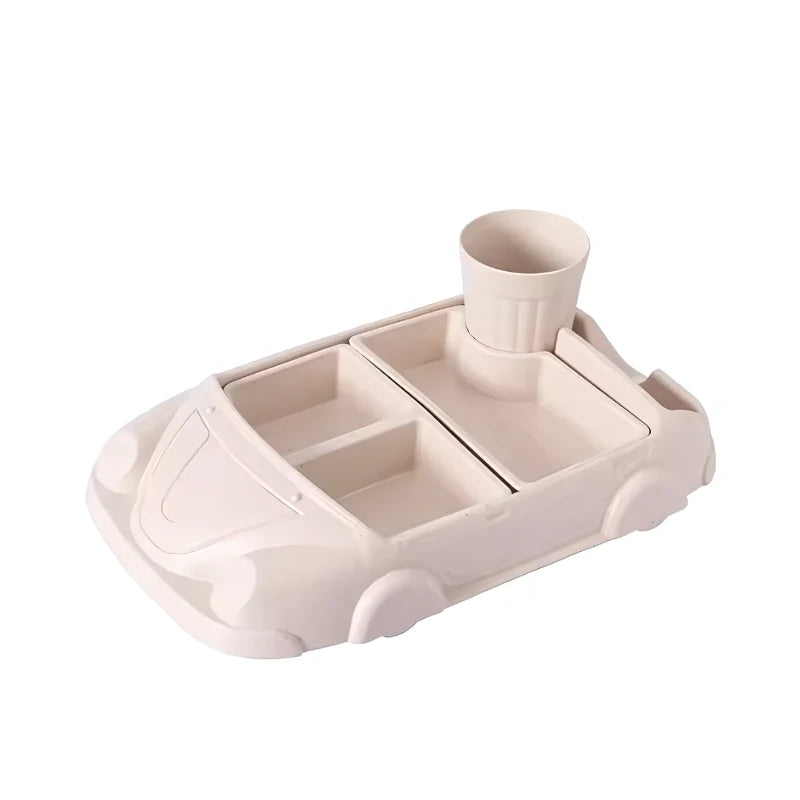 Kids Dining Set Divided Plate & Cutlery Dishwasher-Safe