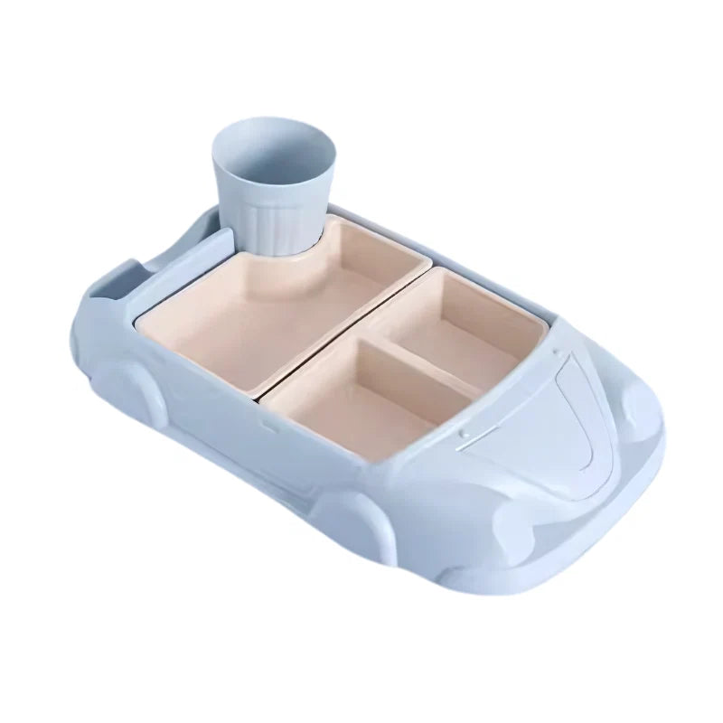 Kids Dining Set Divided Plate & Cutlery Dishwasher-Safe