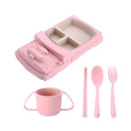 Kids Dining Set Divided Plate & Cutlery Dishwasher-Safe