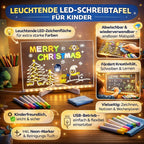 Kids Drawing Board Reusable LED Light Markers Included