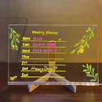Kids Dry Erase Board LED Illuminated Acrylic USB-Powered