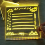 Kids Dry Erase Board LED Illuminated Acrylic USB-Powered