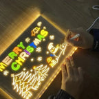Kids Dry Erase Board LED Illuminated Acrylic USB-Powered