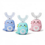 Kids Electric Toothbrush U-Shaped Soft Silicone Rechargeable