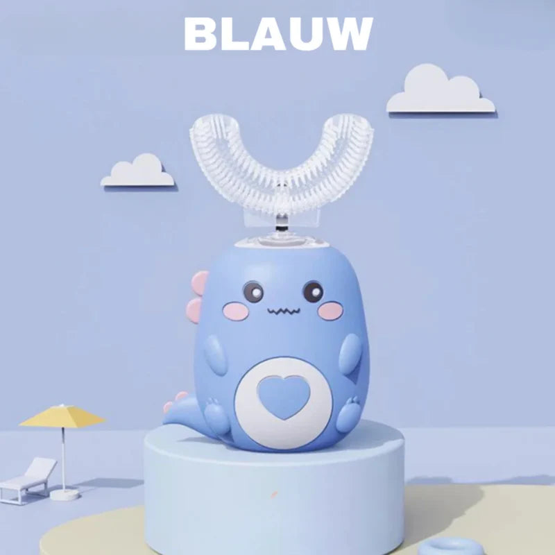 Kids Electric Toothbrush U-Shaped Soft Silicone Rechargeable