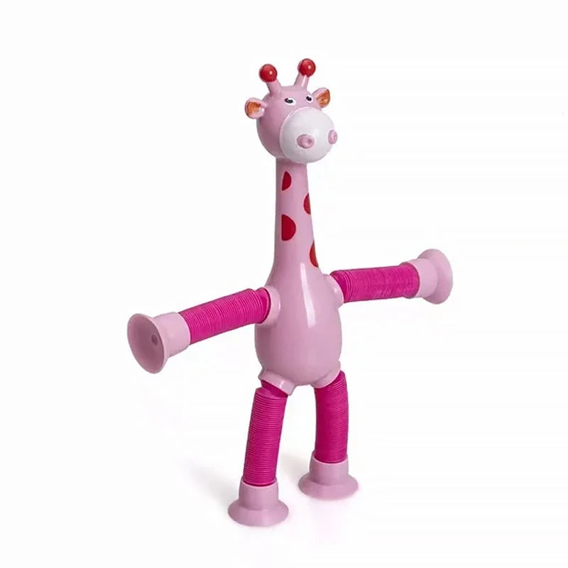 Kids Giraffe Toy Flexible Telescopic Suction Cup Non-Toxic