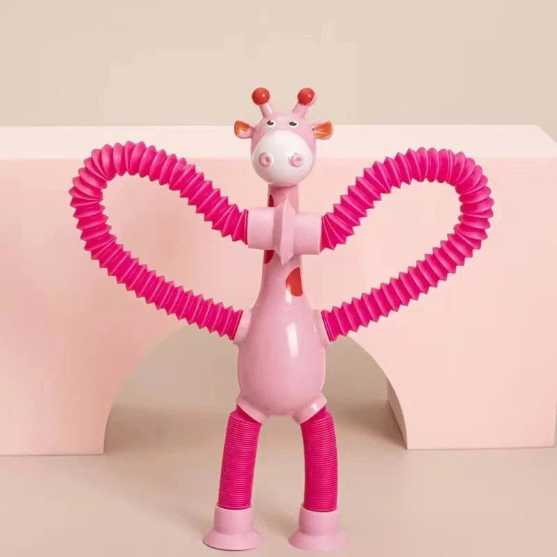 Kids Giraffe Toy Flexible Telescopic Suction Cup Non-Toxic