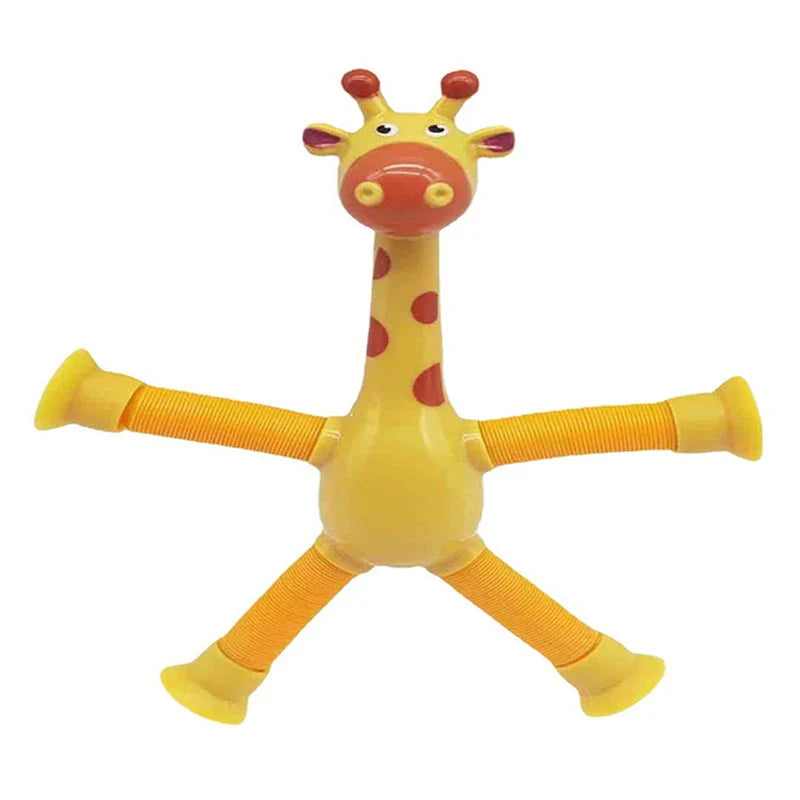 Kids Giraffe Toy Flexible Telescopic Suction Cup Non-Toxic