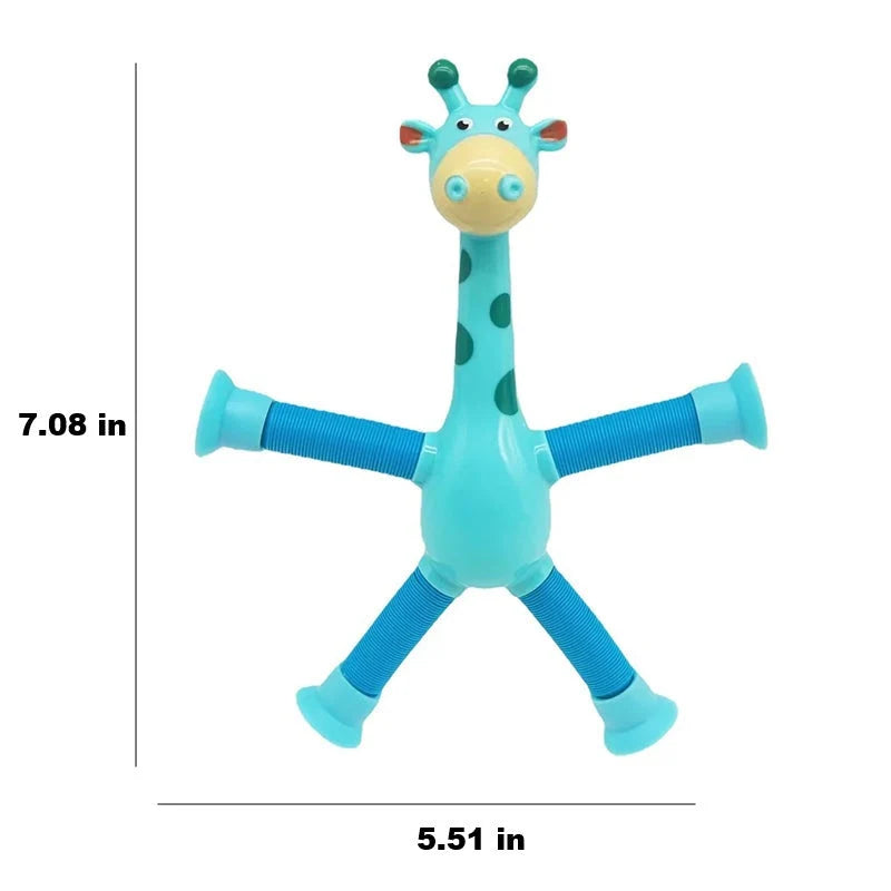 Kids Giraffe Toy Flexible Telescopic Suction Cup Non-Toxic