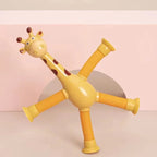 Kids Giraffe Toy Flexible Telescopic Suction Cup Non-Toxic