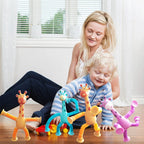 Kids Giraffe Toy Flexible Telescopic Suction Cup Non-Toxic