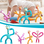 Kids Giraffe Toy Flexible Telescopic Suction Cup Non-Toxic