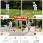 Kids Golf Set Height-Adjustable Clubs 2 Flags & Balls