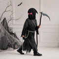 Kids Grim Reaper Costume Glowing Red Eyes Complete Set