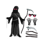 Kids Grim Reaper Costume Glowing Red Eyes Complete Set