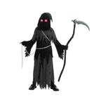 Kids Grim Reaper Costume Glowing Red Eyes Complete Set