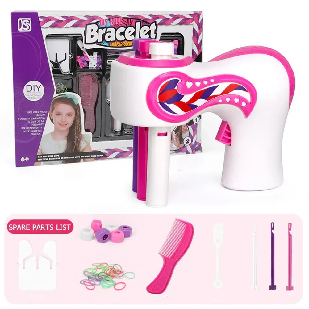 Kids Hair Braider Automatic Tangle-Free Decoration Set & Comb