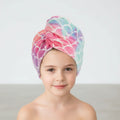 Kids Hair Towel Microfiber Quick-Dry Scale Pattern