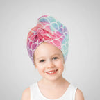 Kids Hair Towel Microfiber Quick-Dry Scale Pattern
