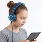 Kids Headphones Foldable Adjustable Headband 93 dB Volume Limit