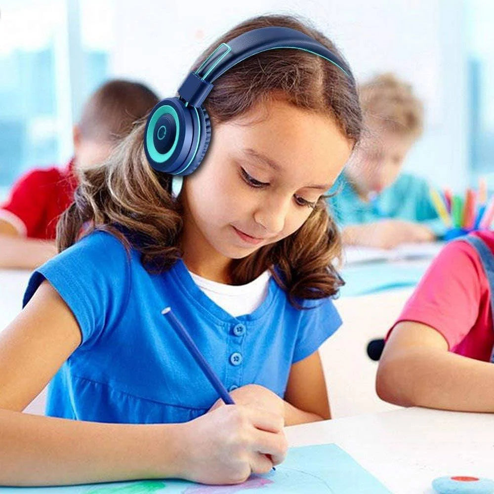 Kids Headphones Foldable Adjustable Headband 93 dB Volume Limit
