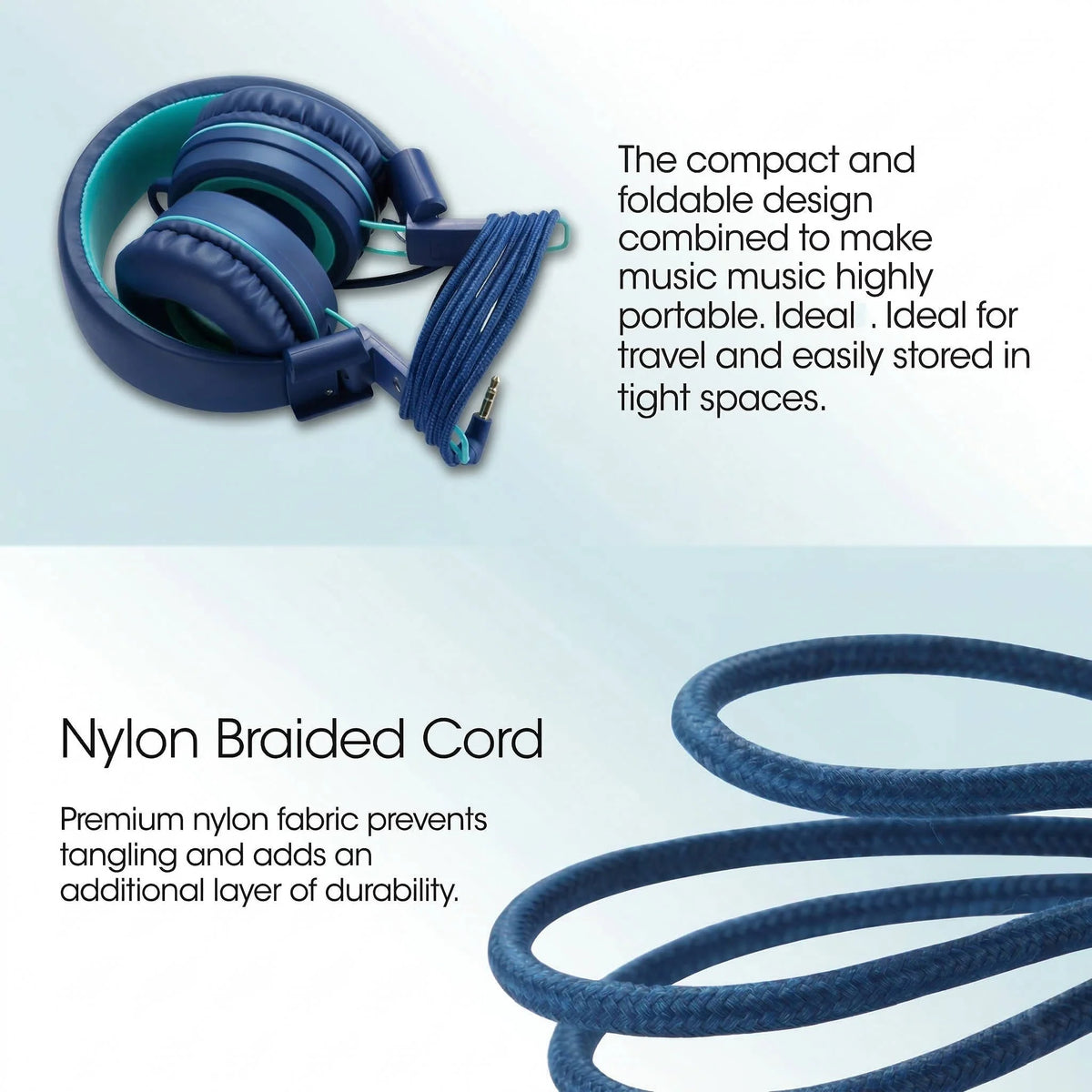 Kids Headphones Volume-Limited Adjustable Foldable