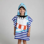 Kids Hooded Bath Towel Soft Quick-Drying Polyester