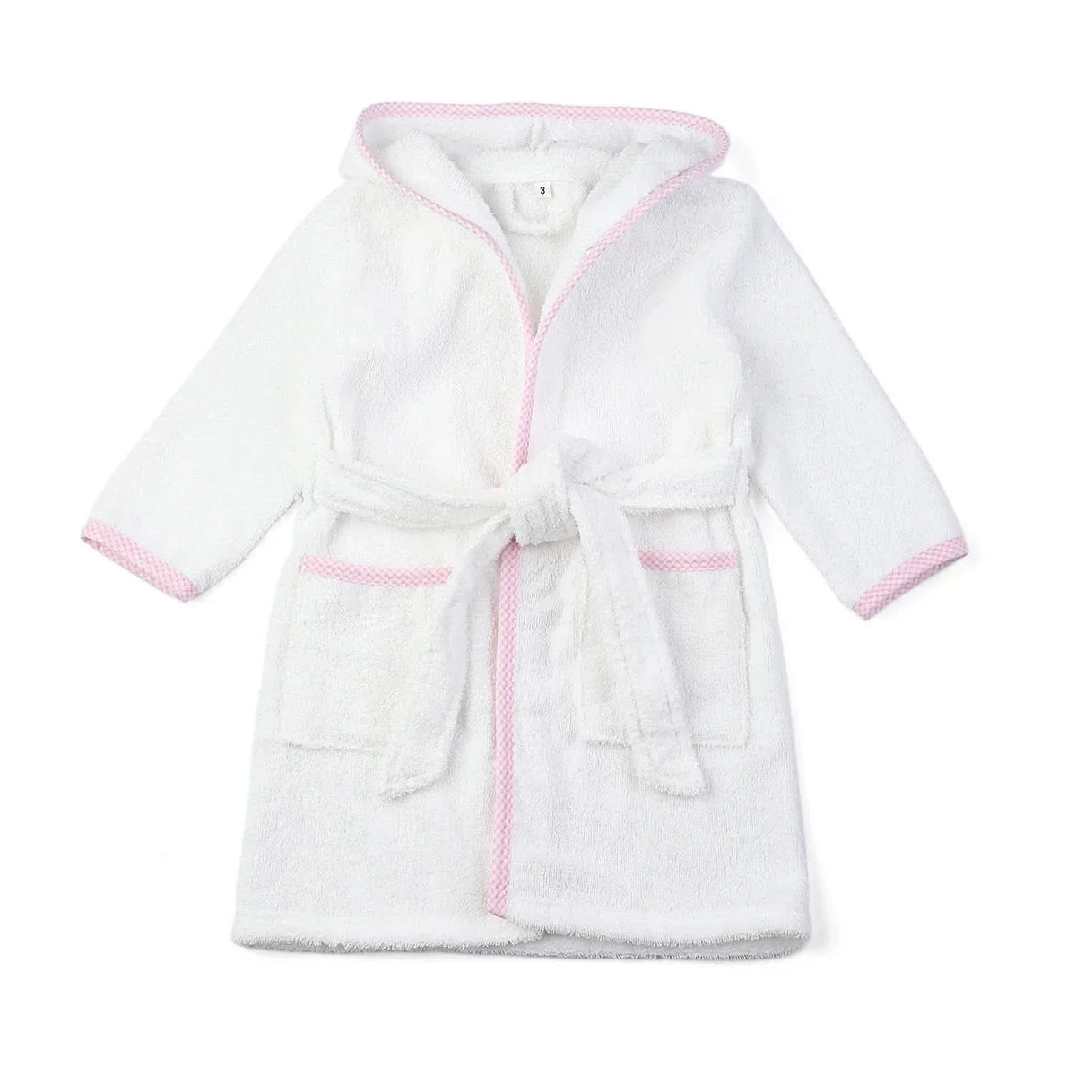 Kids Hooded Bathrobe 100% Cotton Lightweight