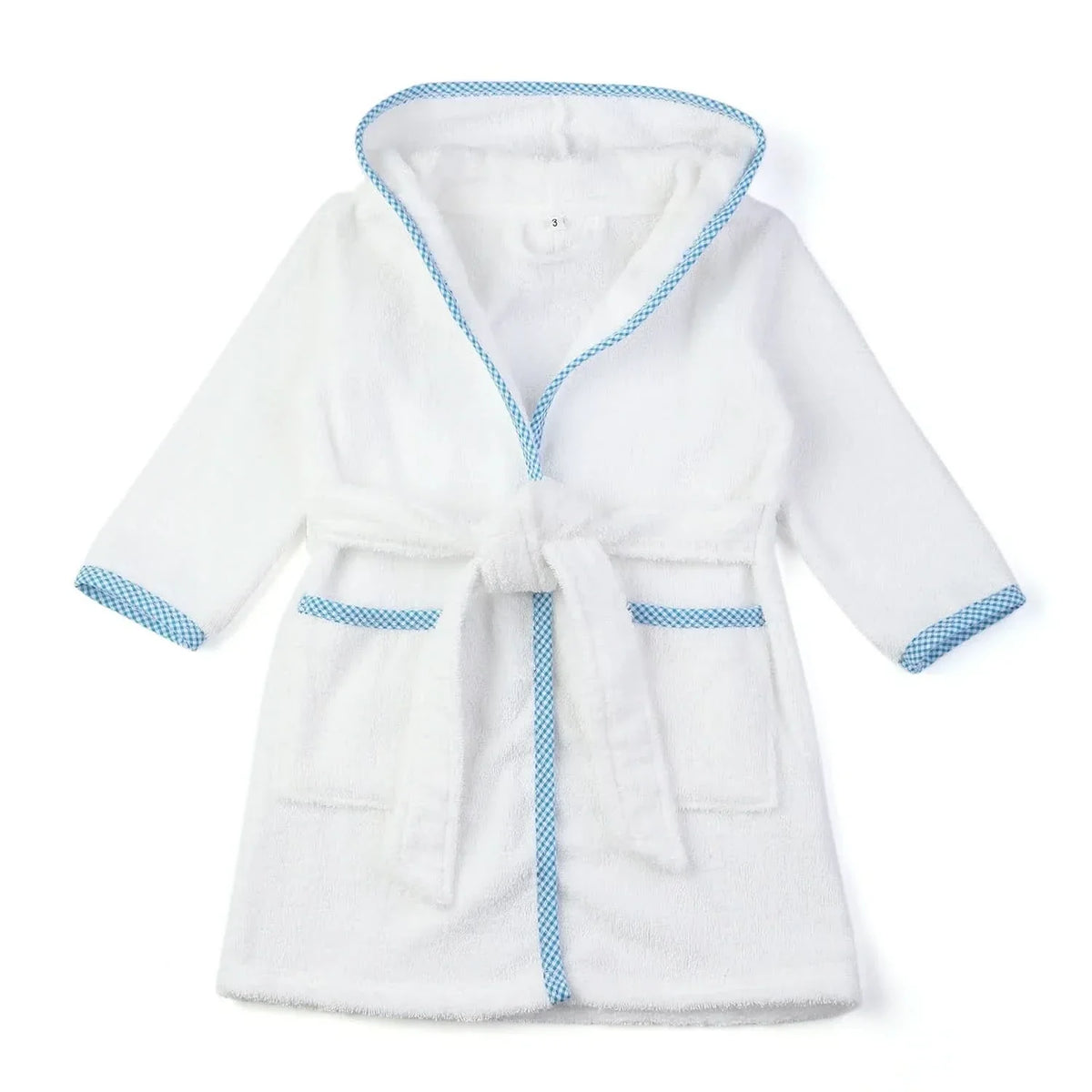 Kids Hooded Bathrobe 100% Cotton Lightweight