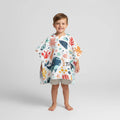 Kids Hooded Towel Quick-Drying Microfiber Snap Button