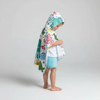 Kids Hooded Towel Quick-Drying Microfiber Snap Button