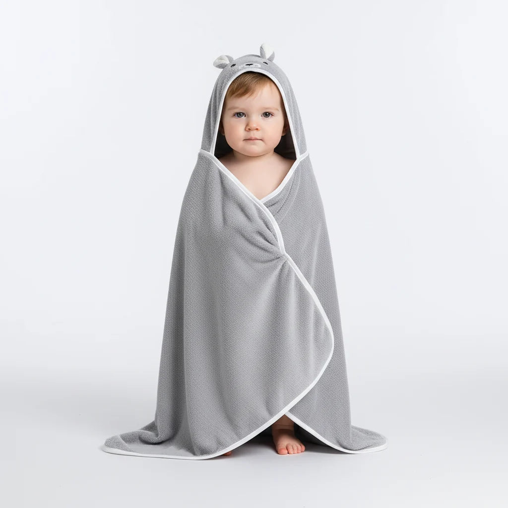 Kids Hooded Towel Soft & Absorbent Animal Hood