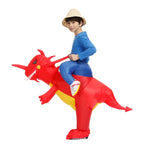 Kids Inflatable Dinosaur Costume Quick-Inflate Fan & Padded Legs