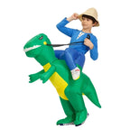 Kids Inflatable Dinosaur Costume Quick-Inflate Fan & Padded Legs