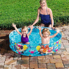 Kids Inflatable Pool Sea Creature Print Roomy Quick Inflate