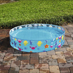 Kids Inflatable Pool Sea Creature Print Roomy Quick Inflate