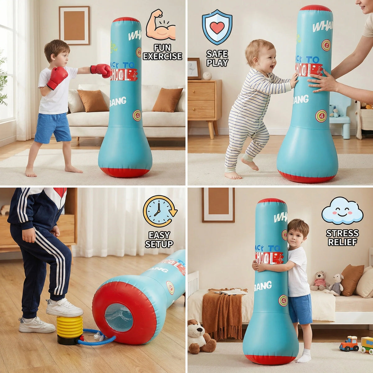 Kids Inflatable Punching Bag Water-Filled Base