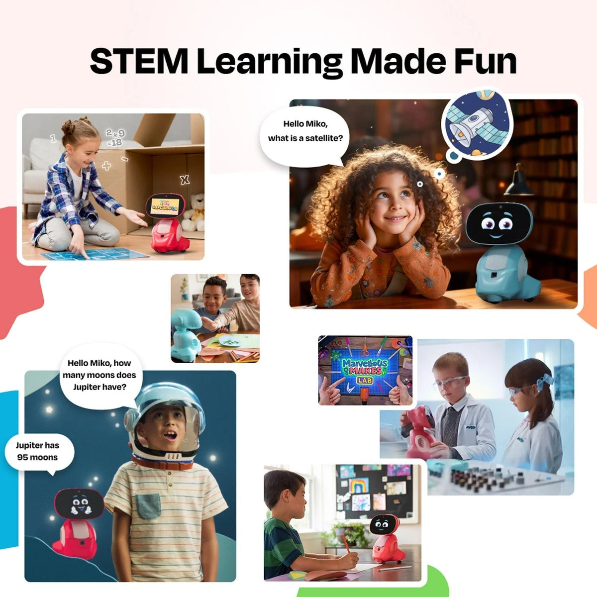Kids' Interactive Robot Face & Voice Recognition HD Display