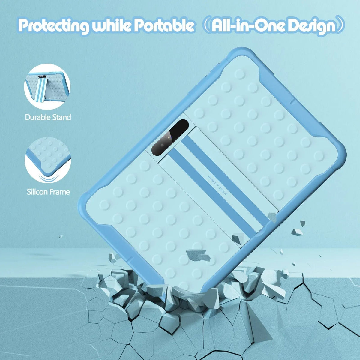 Kids Learning Tablet HD Display Expandable Storage Protective Case