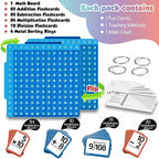 Kids Math Set Silicone Pop Board & 332 Flashcards
