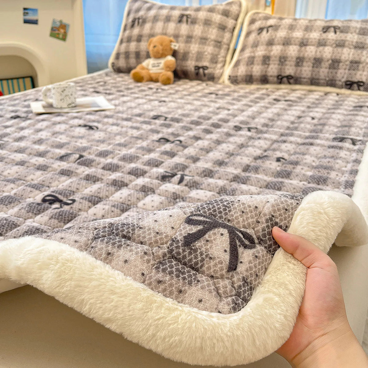 Kids Mattress Pad Quilted 100% Polyester Machine Washable
