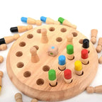 Kids Memory Game Natural Wood Non-Toxic Paint