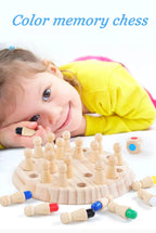 Kids Memory Game Natural Wood Non-Toxic Paint